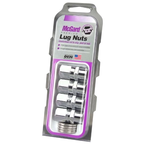 Picture of McGard Hex Lug Nut (Drag Racing Short Shank) 12 - 20 1316 Hex 1.6in. Length (4 - Pack) - Chrome