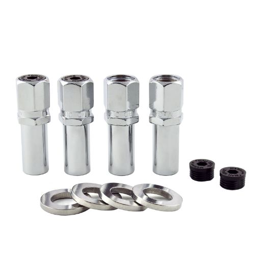 Picture of McGard Hex Lug Nut (Drag Racing X - Long Shank) 12 - 20 1316 Hex 2.475in. Length (4 - Pack) - Chrome