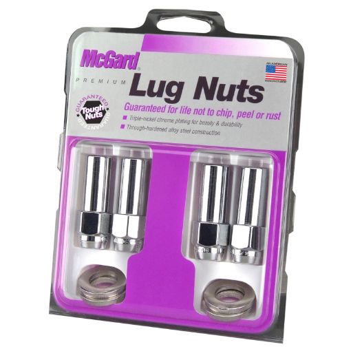 Picture of McGard Hex Lug Nut (X - Long Shank - 1.365in.) 12 - 20 1316 Hex 2.27in. Length (4 - Pack) - Chrome