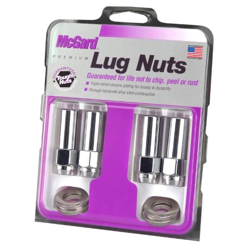 Picture of McGard Hex Lug Nut (X - Long Shank - 1.365in.) 716 - 20 1316 Hex 2.27in. Length (4 - Pack) - Chrome