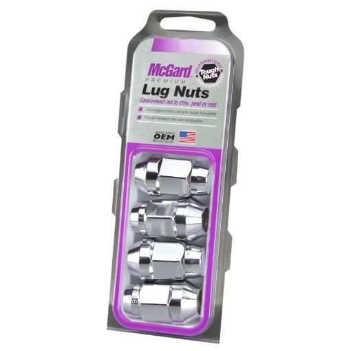 Picture of McGard Hex Lug Nut (Cone Seat Bulge Style) M14X1.5 1316 Hex 1.945in. Length (4 - Pack) - Chrome