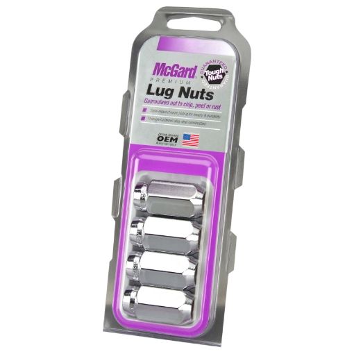 Picture of McGard Hex Lug Nut (Cone Seat) M14X1.5 22mm Hex 1.635in. Length (4 - Pack) - Chrome