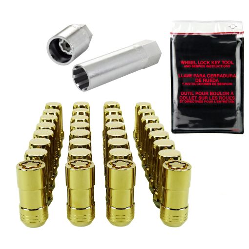 Picture of McGard SplineDrive Tuner 8 Lug Install Kit wLocks Tool (Cone) M14X1.5 1in. Hex - Gold