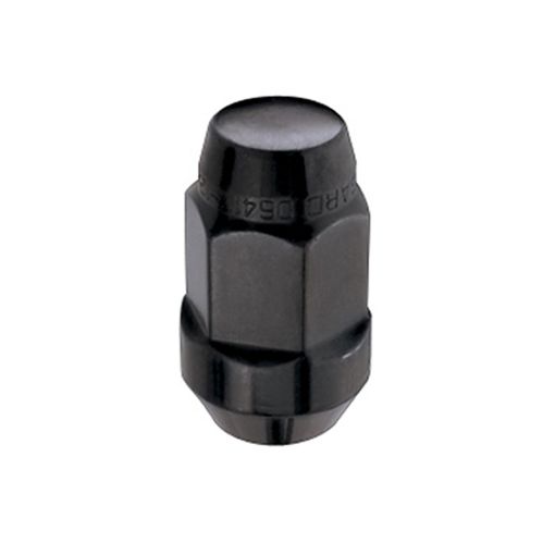 Picture of McGard Hex Lug Nut (Cone Seat Bulge Style) M14X1.5 22mm Hex 1.635in. Length (Box of 144) - Black
