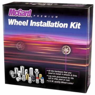 Picture of McGard 5 Lug Hex Install Kit wLocks (Cone Seat Nut Bulge) M12X1.5 34 Hex 1.45in. L - Black