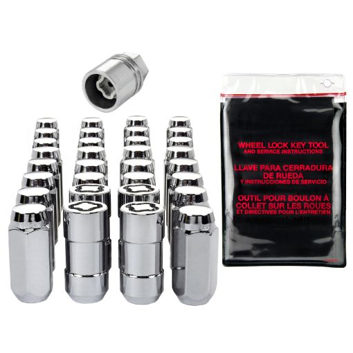 Picture of McGard 8 Lug Hex Install Kit wLocks (Cone Seat Nut) 916 - 18 1316 Hex 1.75in. Length - Chrome