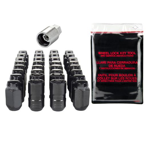 Picture of McGard 8 Lug Hex Install Kit wLocks (Cone Seat Nut) M14X1.5 22mm Hex 1.635in. Length - Black