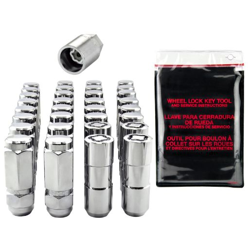 Picture of McGard 8 Lug Hex Install Kit wLocks (Cone Seat Nut Duplex) 916 - 18 78 Hex 2.5in L - Chrome
