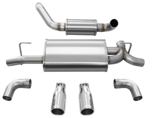 Picture of Corsa 2018 - 2024 Jeep Wrangler JL 2.5in Dual Rear Exit Polished Tips Touring Axle - Back Exhaust