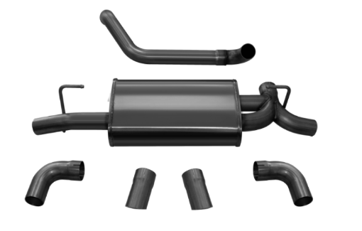 Picture of Corsa 2018 - 2024 Jeep Wrangler JL 2.5in Dual Rear Turn Down Exit Black Sport Axle - Back Exhaust