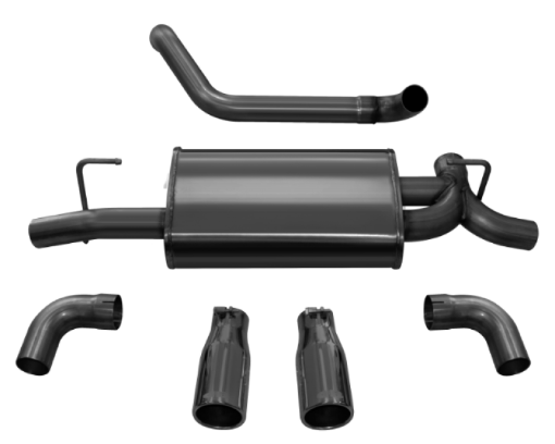 Picture of Corsa 2018 - 2024 Jeep Wrangler JL 2.5in Dual Rear Exit Black Tips Sport Axle - Back Exhaust