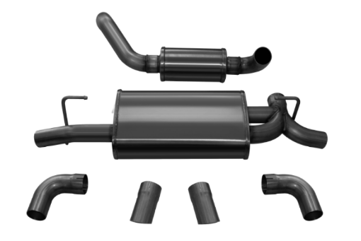 Picture of Corsa 2018 - 2024 Jeep Wrangler JL 2.5in Dual Rear Turn Down Exit Black Touring Axle - Back Exhaust