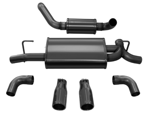 Picture of Corsa 2018 - 2024 Jeep Wrangler JL 2.5in Dual Rear Exit Black Tips Touring Axle - Back Exhaust