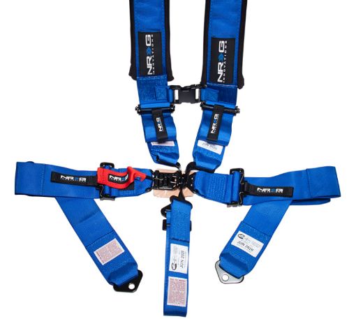 Picture of NRG SFI 16.1 5PT 3in. Padded Seat Belt Harness Latch Link - Blue