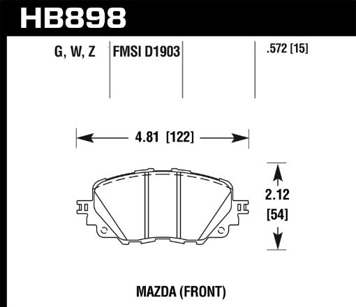 Picture of Hawk 17 - 19 Fiat 124 Spider Performance Ceramic Front Brake Pads