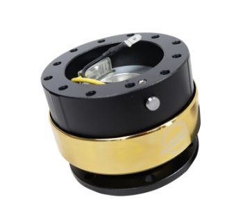 Picture of NRG Quick Release Gen 2.0 - Black Body Chrome Gold Ring