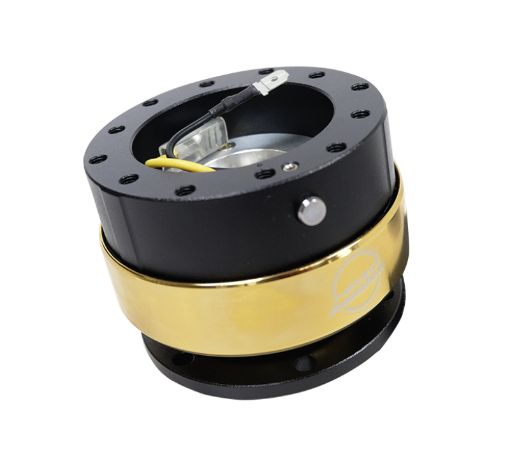 Picture of NRG Quick Release Gen 2.0 - Black Body Chrome Gold Ring