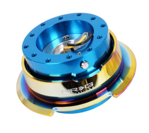 Picture of NRG Quick Release Gen 2.8 - Blue Body Neochrome Ring