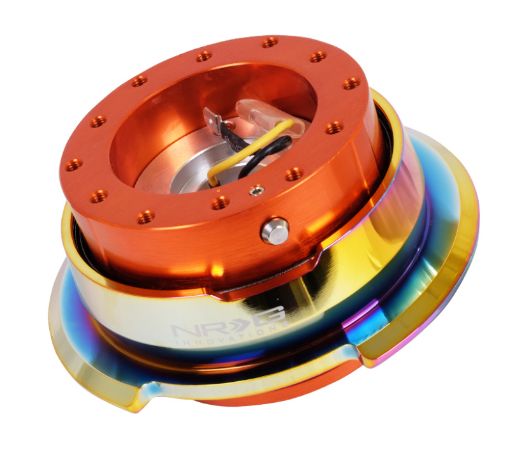 Picture of NRG Quick Release Gen 2.8 - Orange Body Neochrome Ring