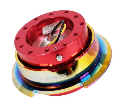 Picture of NRG Quick Release Gen 2.8 - Red Body Neochrome Ring