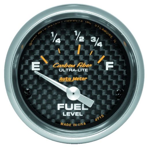 Picture of Autometer Carbon Fiber 52mm 73E - 10F Electronic Fuel Level Gauge