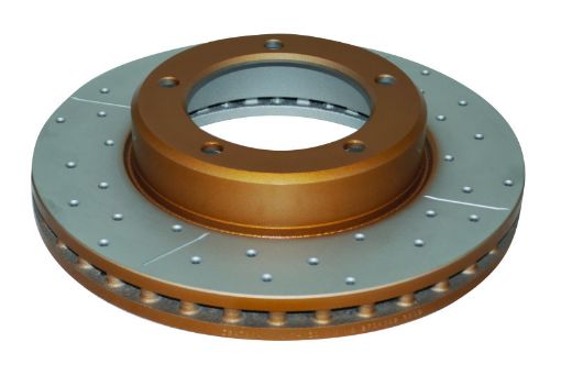 Picture of DBA 98 - 05 Lexus LX470 98 Toyota LandRunner 100 Series Front Drilled Slotted Street Series Rotor