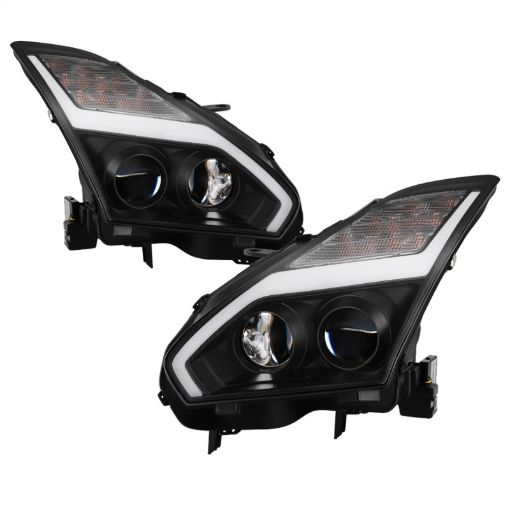 Picture of Spyder Nissan GTR R35 09 - 14 - Projector Headlights - DRL LED - Black