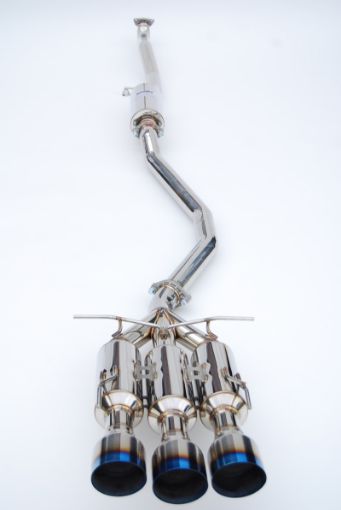 Picture of Invidia 17 Honda Civic SI Sedan Gemini Triple Titanium Tip Cat - back Exhaust