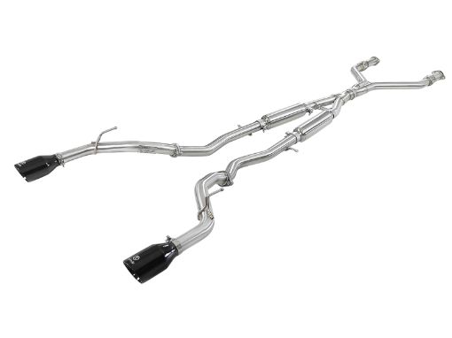 Picture of aFe Takeda 2.5in 304 SS Cat - Back Exhaust System w Black Tips 16 - 18 Infiniti Q50 V6 - 3.0L (tt)