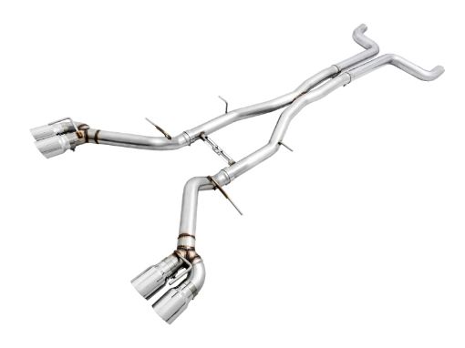 Picture of AWE Tuning 16 - 19 Chevy Camaro SS Non - Res Cat - Back Exhaust - Track Edition (Quad Chrome Silver Tips)