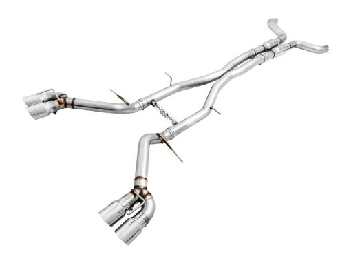 Picture of AWE Tuning 16 - 19 Chevy Camaro SS Resonated Cat - Back Exhaust - Track Edition (Quad Chrome Silver Tips)