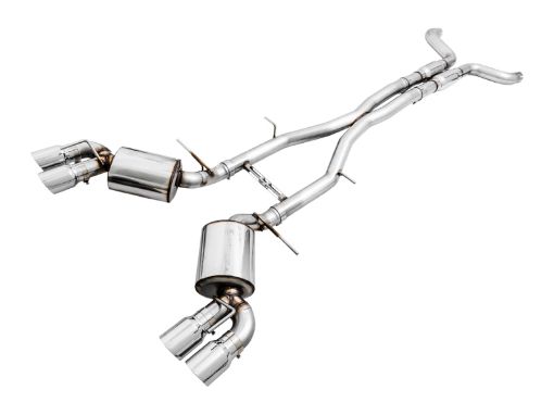 Picture of AWE Tuning 16 - 19 Chevy Camaro SS Res Cat - Back Exhaust - Touring Edition (Quad Chrome Silver Tips)