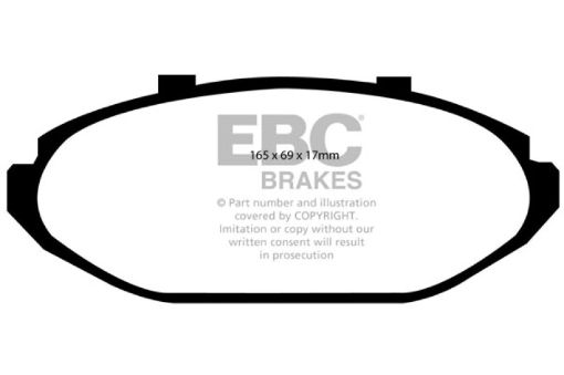 Picture of EBC 98 - 2002 Ford Crown Victoria 4.6L (wABSSteel Pistons) Yellowstuff Front Brake Pads