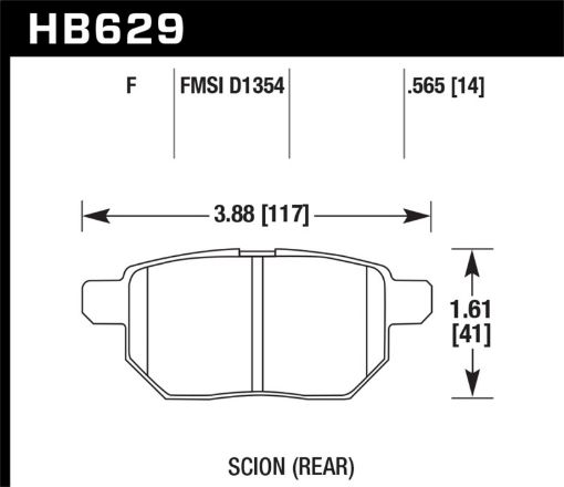 Picture of Hawk 08 - 11 Scion xB 09 - 10 Toyota Corolla 09 - 10 Matrix 10 Prius HPS Street Rear Brake Pads
