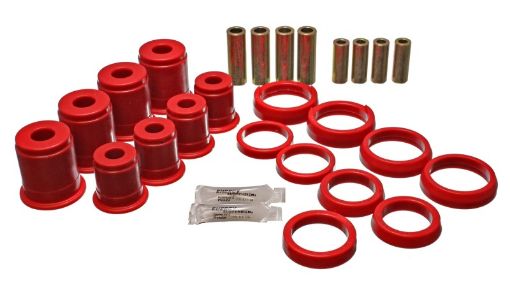 Picture of Energy Suspension 84 - 01 Jeep CherokeeWagoneerComanche 4WD Red Front Control Arm Bushings