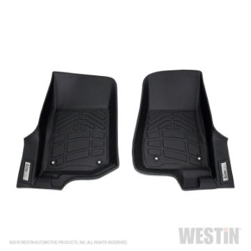Picture of Westin 2018 - 2019 Jeep Wrangler JL Wade Sure Fit Floor Liners Front - Black