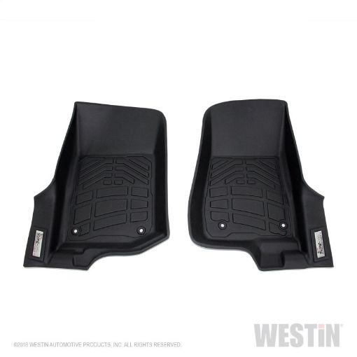 Picture of Westin 2018 - 2019 Jeep Wrangler JL Wade Sure Fit Floor Liners Front - Black