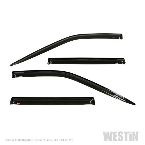 Picture of Westin 2018 - 2019 Ford Expedition Wade Slim Wind Deflector 4pc - Smoke