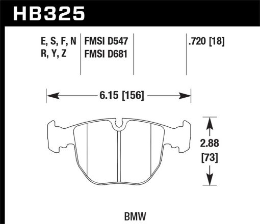 Picture of Hawk 01 - 03 BMW 530I 3.0L 97 - 03 BMW 540I 4.4L 96 - 01 740I 4.4L 00 - 03 M5 5.0L 01 - 06 M5 3.0L4.4
