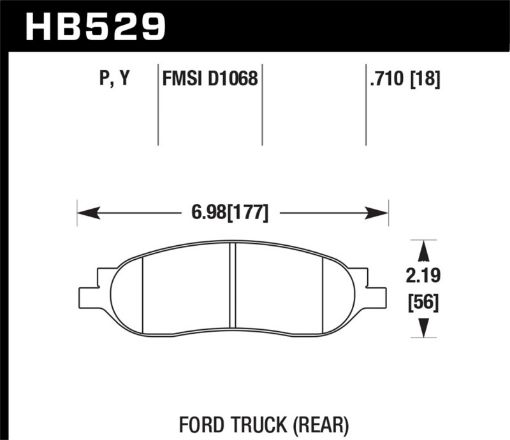 Picture of Hawk 05 - 07 Ford F250F350 5.4L6.0L6.8L LTS Street Rear Brake Pads