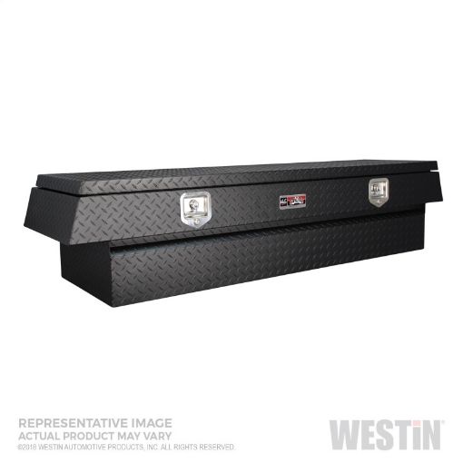 Picture of WestinBrute V Shape Goose Neck 5th Wheel 57in Tailgate Box 1 Drawer2 Swing Doors - Textured Black