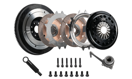 Picture of DKM Clutch VWAudi 2.0L TSI (8 Bolt) Ceramic Twin Disc MR Clutch wFlywheel (650 ftlbs Torque)