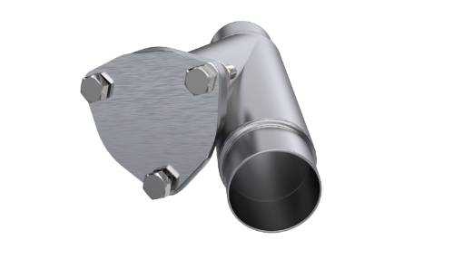 Picture of QTP 2.25in Weld - On QTEC Exhaust Cutout Y - Pipe
