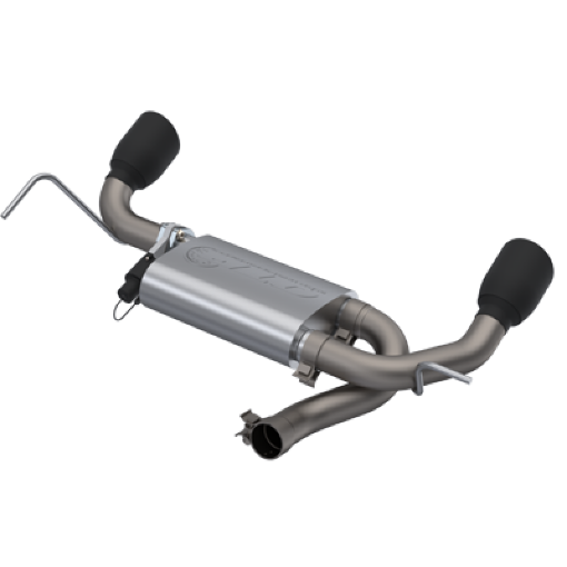 Picture of QTP 07 - 18 Jeep Wrangler 3.6L3.8L 304SS Screamer Axle Back Exhaust w4in Black Tips