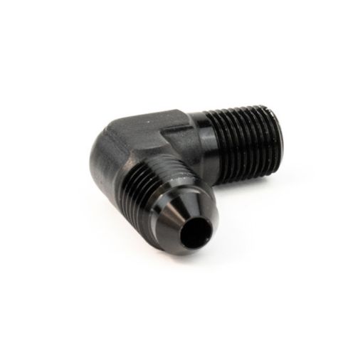 Picture of Snow Performance 18in NPT to 4AN Elbow Water Fitting (Black)