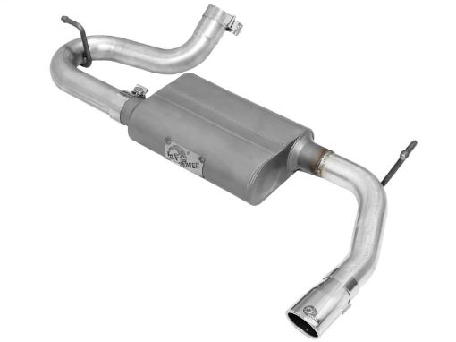 Picture of aFe Scorpion 2 - 12in Alum Steel Axle - Back Exhaust wPolished Tip 07 - 18 Jeep Wrangler JK V6 - 3.63.8L