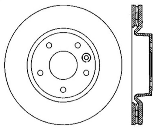 Picture of StopTech SportStop 14 - 17 Land Rover Range Rover Slotted Drilled Front Left Cryo Rotor