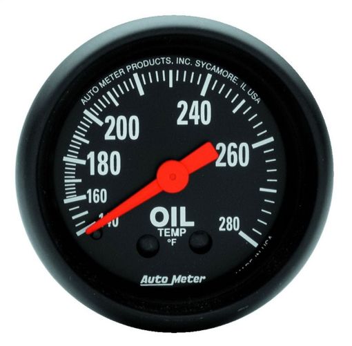 Picture of Autometer Z Series 2 - 116in 140 - 280 Degrees F Mechanical Oil Temperature Gauge