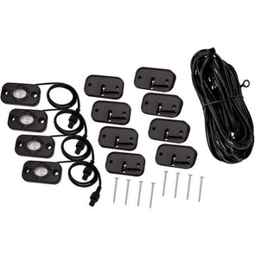Picture of Westin Universal LED Rock Light Kit - 4 Lights - 14ft 9in Wiring Harness Switch