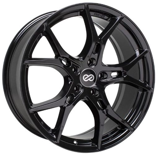 Picture of Enkei Vulcan 18x8 45mm Offset 5x112 Bolt 72.6mm Bore Gloss Black Wheel